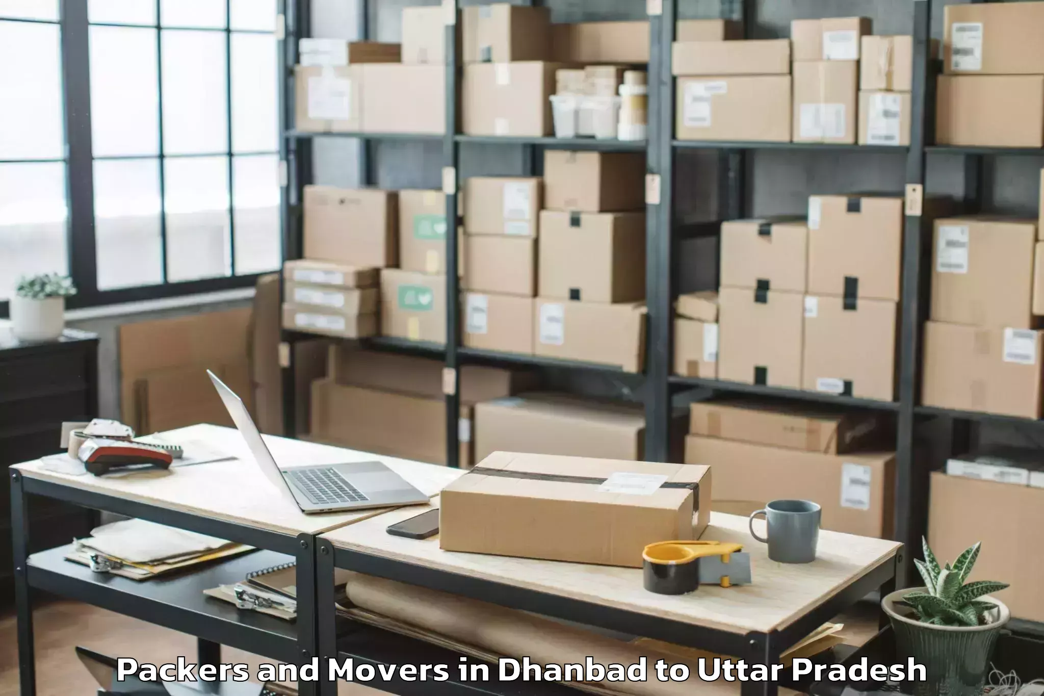 Quality Dhanbad to Umaro Mall Lucknow Packers And Movers